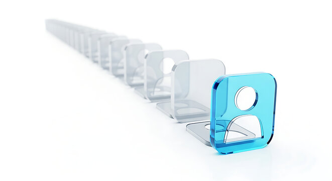 Concept of individuality and differentiation among identical generic figures with individuality difference distinct leadership business standing innovation management strategy identity