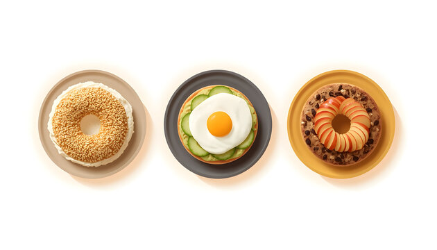 Delicious Breakfast Foods on Plates