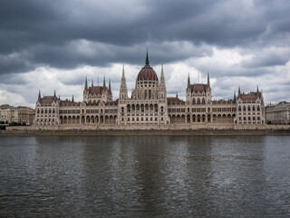 Fototapeta premium Parliament Building in Budapest (Hungary). Photograph taken from Buda
