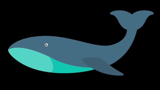 Cute Blue Whale Illustration