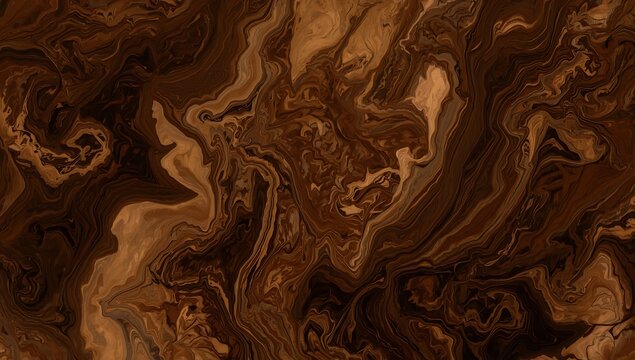 Abstract deep brown geode agate backdrop with natural wavy layers