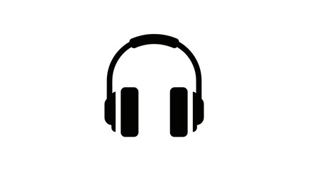 Fototapeta premium Minimalist Headphones Vector Icon
