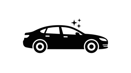 Fototapeta premium Clean Car Silhouette Icon