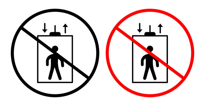No elevator sign pack. vector illustrations designs