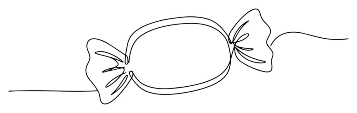 wrapped hard candy sweet creative abstract line art in monochrome minimalist vector design