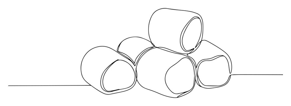 marshmallow cluster pile creative abstract line art in monochrome minimalist vector design
