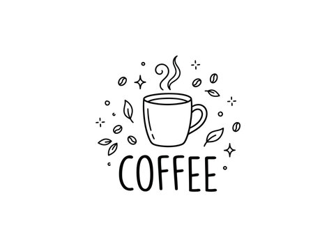 Coffee Cup With Steam Rising.