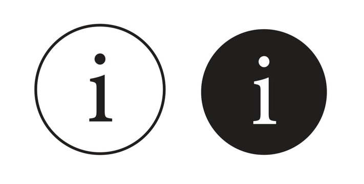 Info icon linear pictogram. Editable Stroke. Isolated Vector Illustration.