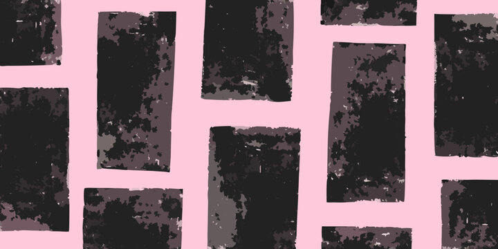 Rectangular distressed textures pattern with pink background