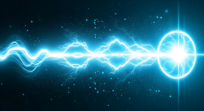 Abstract background featuring an electric blue energy pulse discharge electricity electric lightning abstract thunderbolt background discharge