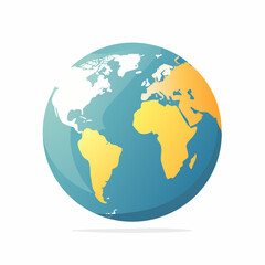 Obraz premium Stylized Globe of Earth with Continents