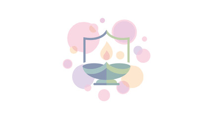Fototapeta premium Colorful abstract scale icon design.