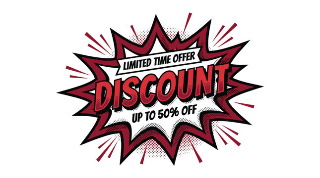 Discount Limited Time Offer Label.