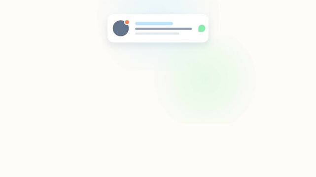 Sleek cyber-inspired digital notification bar displaying a user profile, message progress, and new alert indicator for modern communication platforms