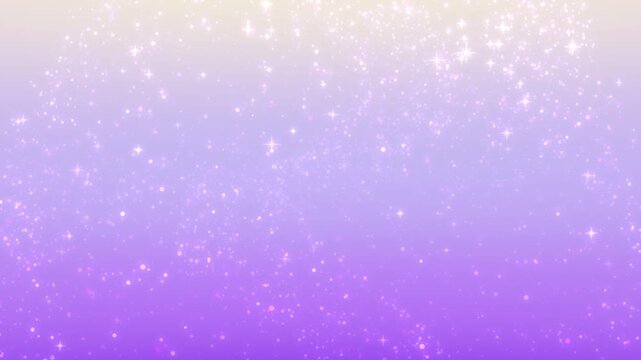 キラキラの粒子が静かに降り注ぐ紫の抽象ループ背景動画 / Purple Abstract Loop Background with Gently Falling Purple Glitter Particles