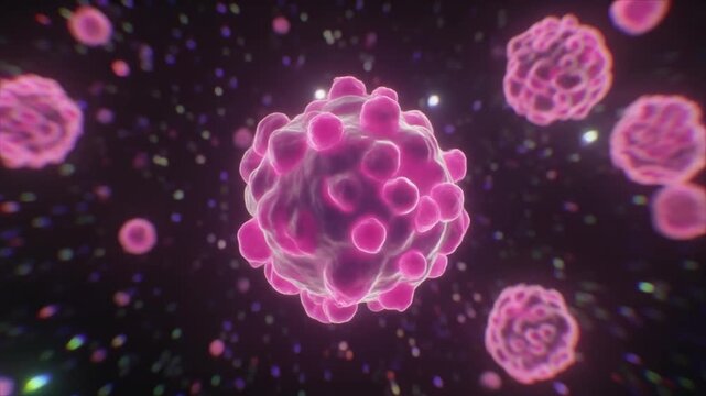 Microscopic View of Centrosome Organelles Moving in Cellular Fluid