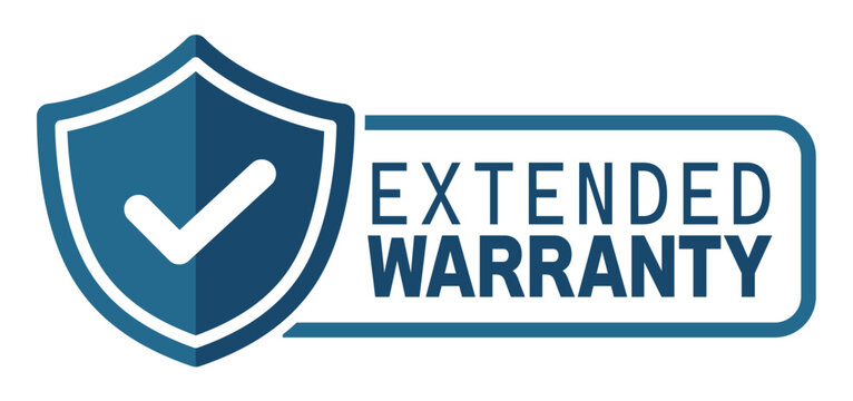 延長保証アイコン チェック付きシールドのシンプル保証バッジ　Extended Warranty Icon Shield Check Simple Protection Badge

