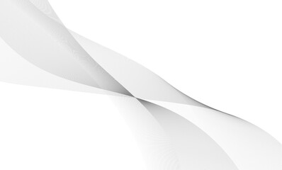 Fototapeta premium bstract White and Grey Soft Wave Gradient on White Background