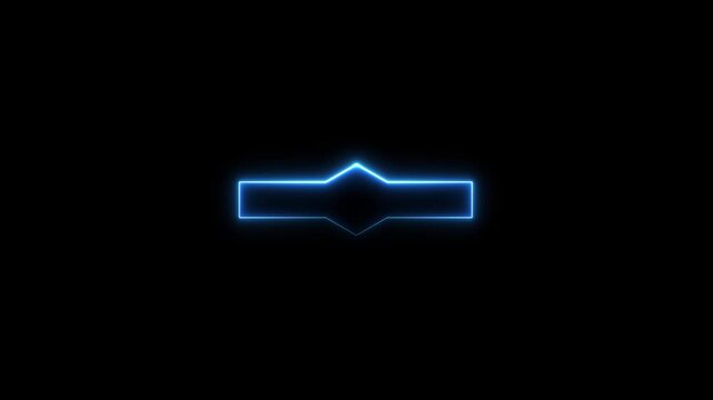 Neon tittle bar . headline bar motion graphics video. Modern Ice Blue Lower Third name and title bar 4k. Chinese Traditional New Year Caption Bar 4K on transparent Background.