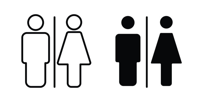 Toilet sign vector illustration on white