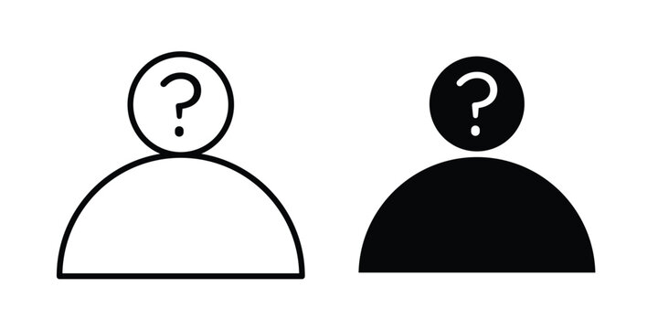 unknown person icon vector illustration on white