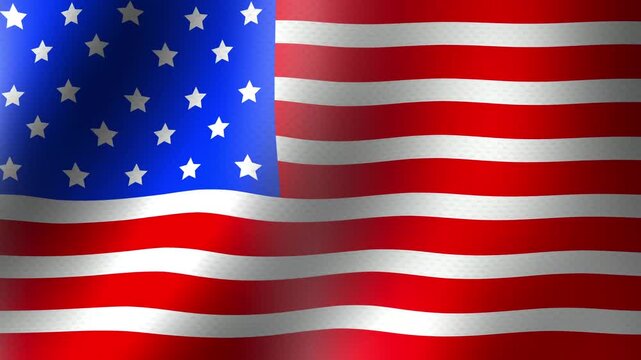usa flag waving flutters in the wind