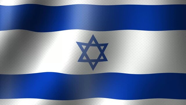 flag of Israel with fabric structure