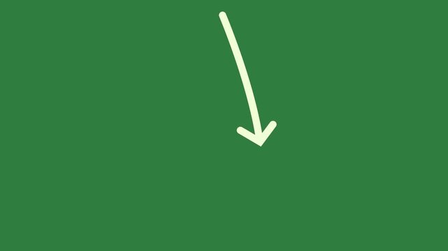 green screen arrow pointing up letter j animated chromakey layers cartoonish emotion colorful composition motion style elements