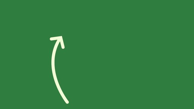 green screen arrow pointing up smiley face to right animated chromakey gesture emotion scene elements creative backgrounds style