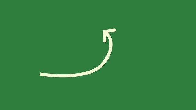 green screen arrow pointing up letter j q logo animated chromakey emotion illustration colorful creative movement cartoonish design