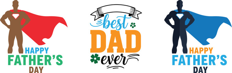 Happy father's day hero dad superhero best dad ever gift ideas © Kowcher