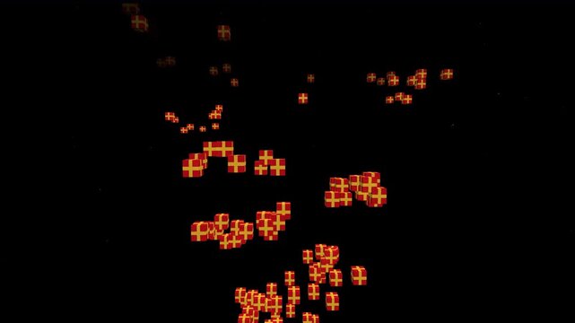Red Gift Golden Ribbon Data Visualization