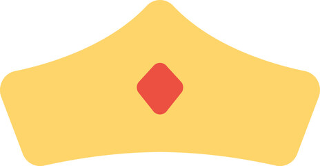 Gold crown tiara with red gem © BAE