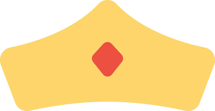 Gold crown tiara with red gem