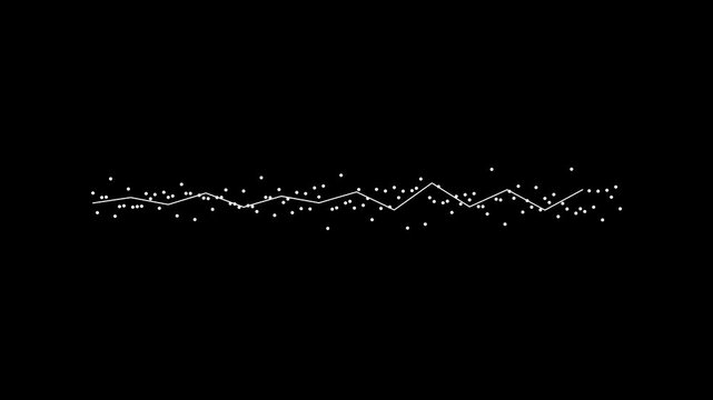 White audio visualization effect with alpha channel. Audio spectrum waveform animation,audio frequency sound waves equalizer spectrum on black background, Sound equalizer bars music audio waveform