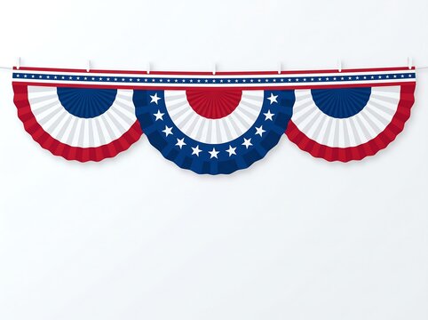 Independence day banner patriotic stars and stripes for jul 4