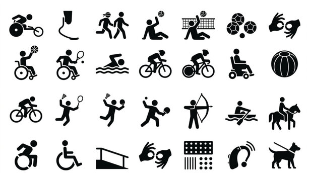 Paralympic sports icons for accessibility and inclusion