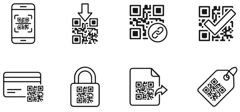 Scan QR Code Icon, Digital Scanning QR Code, QR Code Scan for Smartphone, QR Code for Payment, Scan QR Code Symbol - Stock Vector. QR Code Scan Icon with Smartphone, Scan Me Barcode Sign, Vector Illus