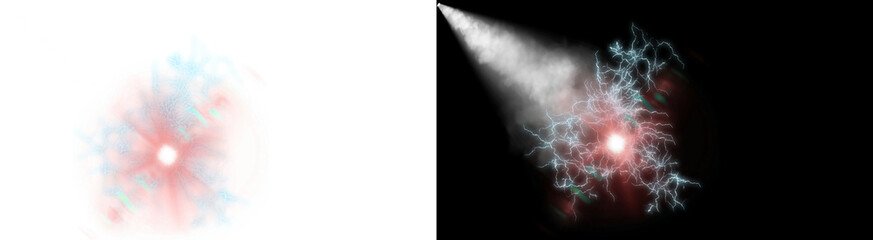 PNG image of Abstract Light Burst, Glowing Energy Explosion, Cosmic Nebula Swirl, Digital Art Effect isolated on Transparent Background © TASNIMULHASSAN