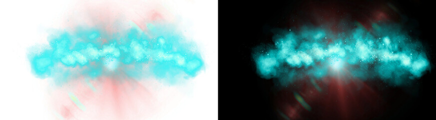 PNG image of Abstract Aqua Blue Energy Swirls, Cosmic Nebula, Glowing Light Streaks, Digital Art for Sci-Fi and Fantasy Backgrounds isolated on Transparent Background © TASNIMULHASSAN