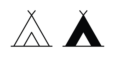 Camping icon outline icons collection. Flat icons © nancy