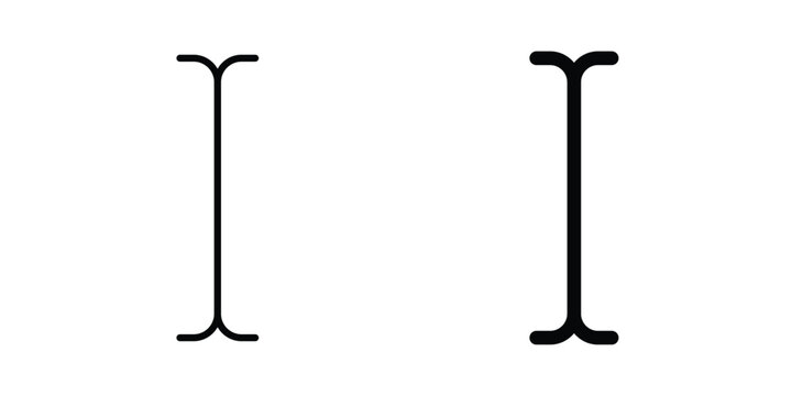 Cursor text icon outline icons collection. Flat icons