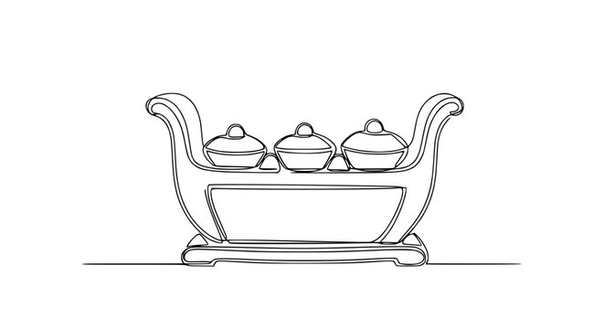 Gamelan Instrument Line Art: Traditional Indonesian Percussion Ensemble