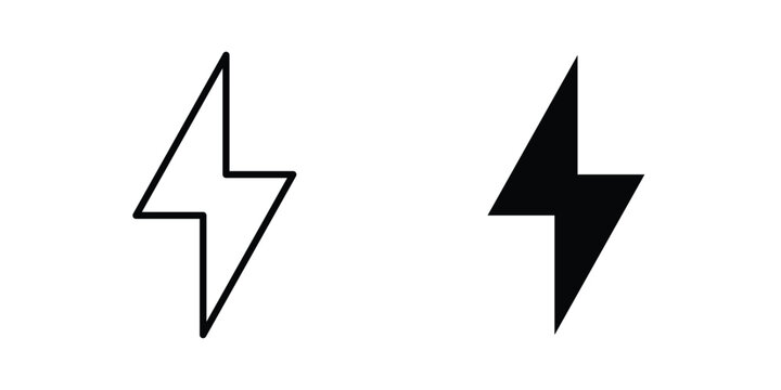 Energy Icon outline icons collection. Flat icons