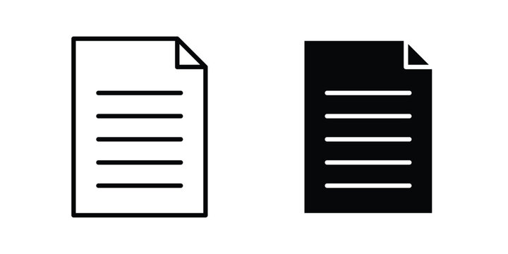 File icon outline icons collection. Flat icons