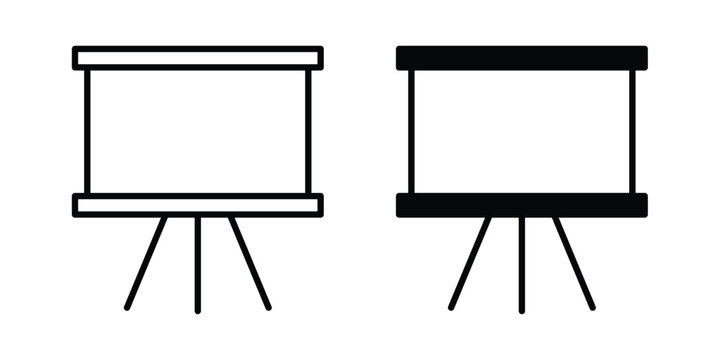 Presentation icon outline icons collection. Flat icons