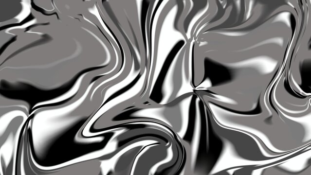 Silver metallic liquid swirl texture background