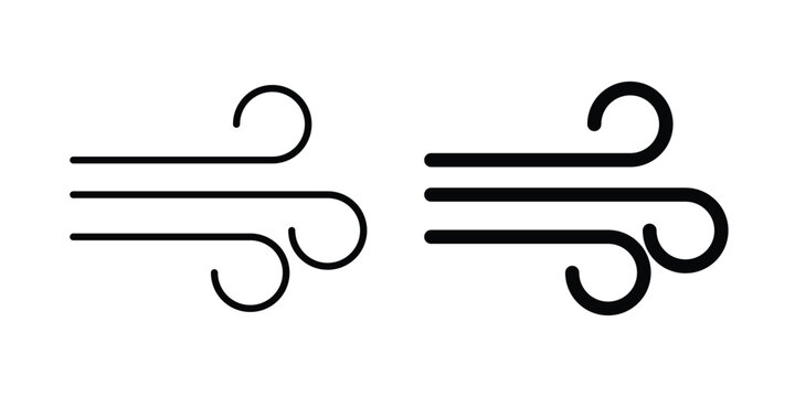 Snow blowing icon outline icons collection. Flat icons