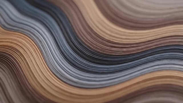 Flowing wavy lines in shades of brown and gray.