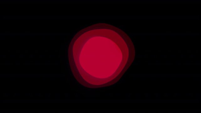 Intense crimson red orb pulses and morphs through turbulence displacement, radiating a deep glowing energy.
